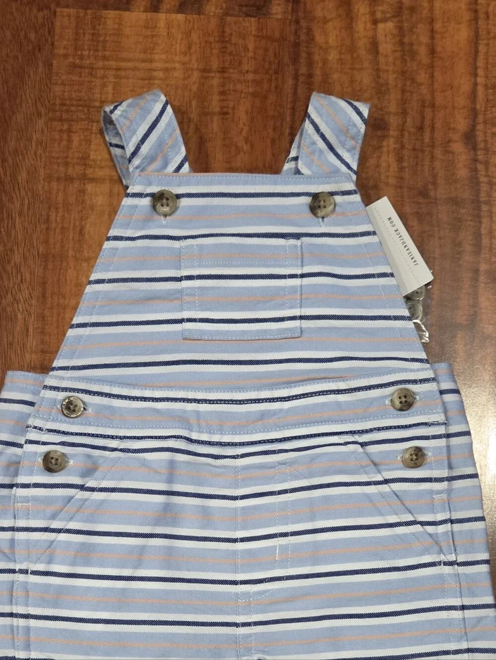 Janie and Jack NWT 0-3 Months Striped Shortall and Pelican Bodysuit